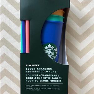 Starbucks 2021 color changing reusable cups.
